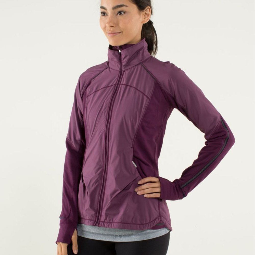 Lululemon Can't Stop Jacket, Plum, Size 2/4